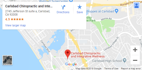 Map of Carlsbad Chiropractors